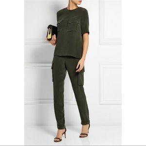 Joseph Washed Silk Commando Pants